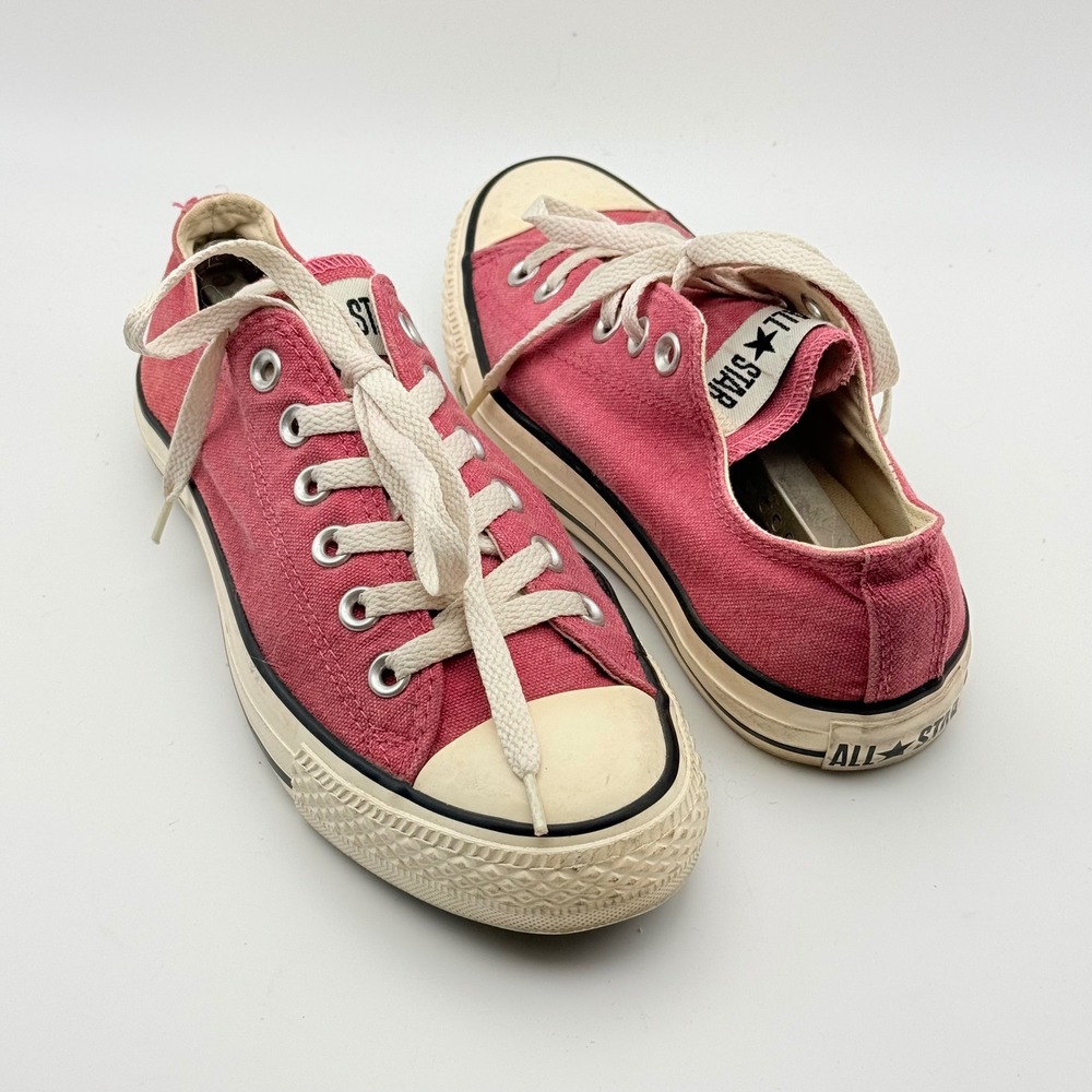 Converse Chuck Taylor All Star Low Top Sneakers Womens 7 Pink Canvas - Picture 9 of 9